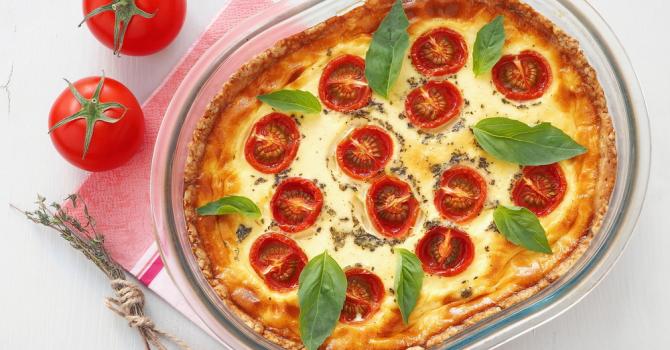 Flan aux tomates cerises