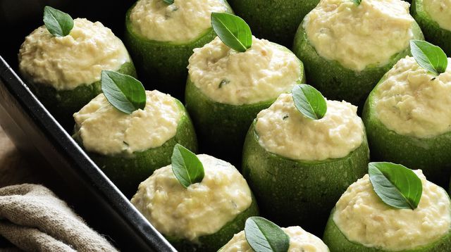 Courgettes rondes à la brouillade
