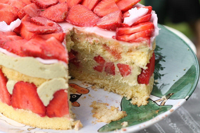 Gateau viennois aux fraises (Alaète)