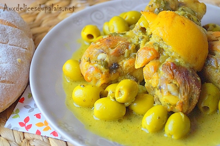 Poulet aux olives et au citron