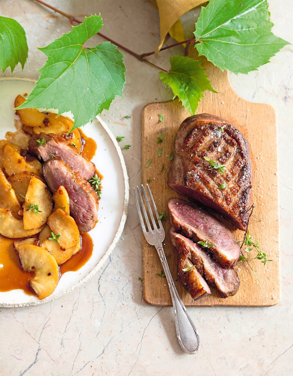 Magrets de canard au cidre