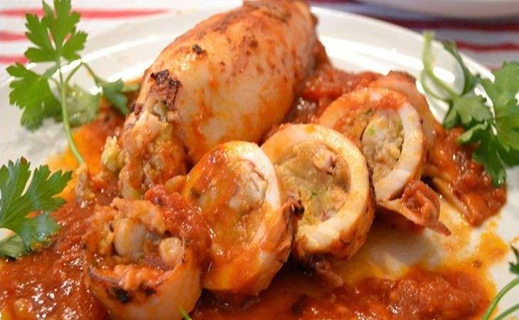 Seppia ripiena alla Giustiniano (Seiche farcie)